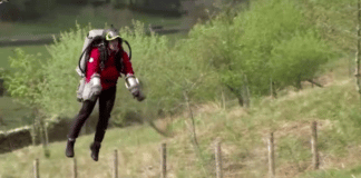 Paremetics using flying Jetpacks to save lives