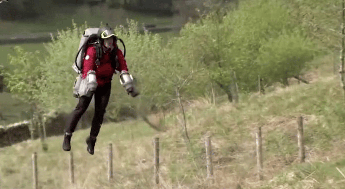 Paremetics using flying Jetpacks to save lives