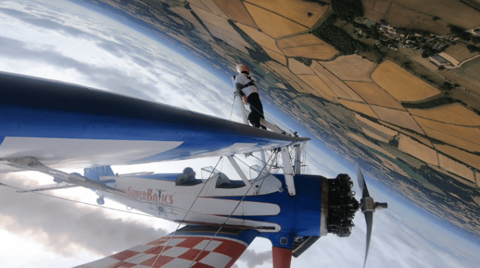 93-year-old wingwalking